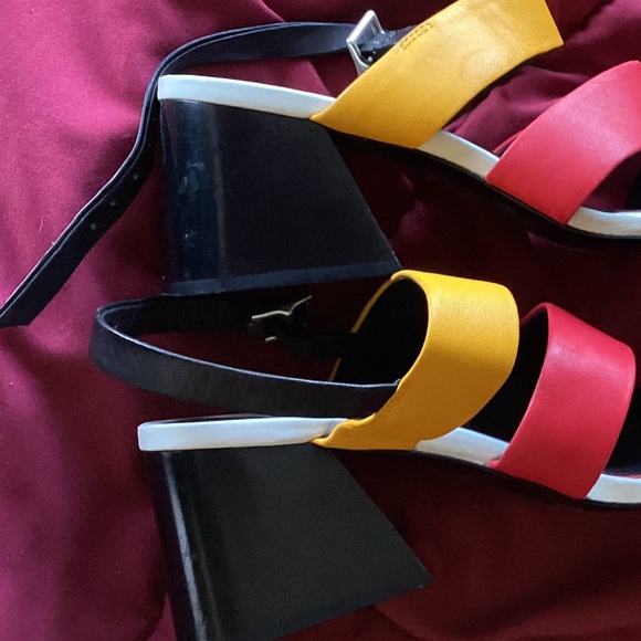 Rag & Bone Reese Block Heel Sandals In Color Multi. EU 38.5 - Picture 8 of 9